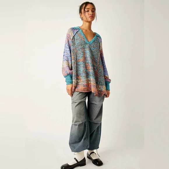 Free People Multicolor Knit Mini Dress - Picture 6 of 11